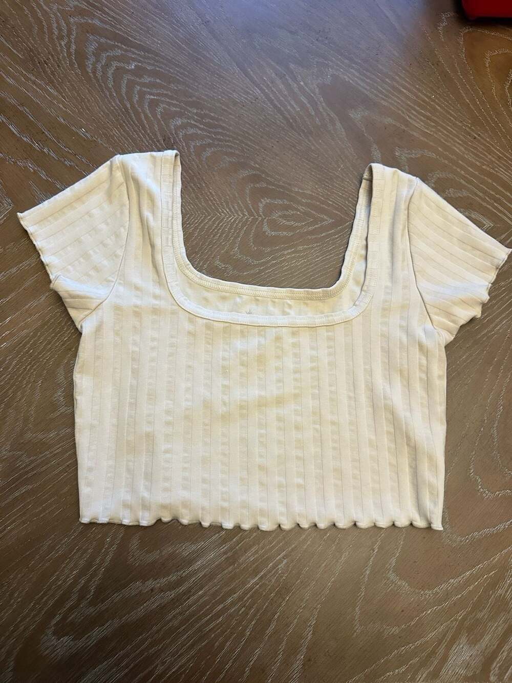 Aerie OFFLINE by Aerie White Ribbed Crop Top